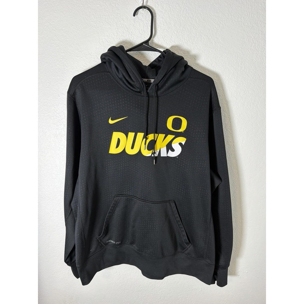 Nike Oregon Ducks Hoodie Therma Fit Pullover Green Size XL